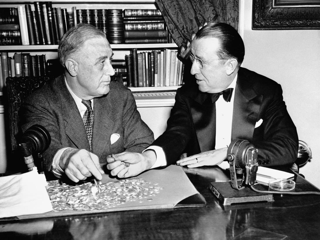 FDR and Basil OConnor Counting dimes