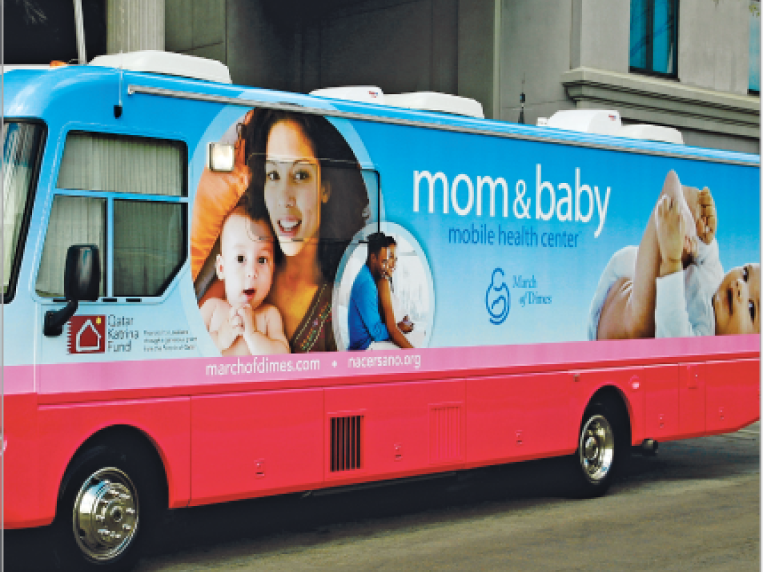 March of Dimes funded Mom & Baby Mobile Health Centers® to bring prenatal care