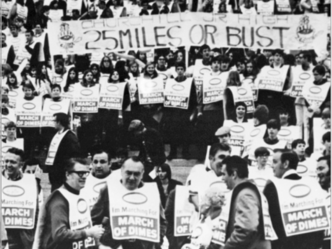 The first March of Dimes walkathons took place in 1970